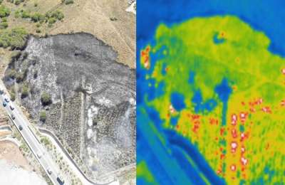 Drones were used for the first time to control the Santiago del Teide fire