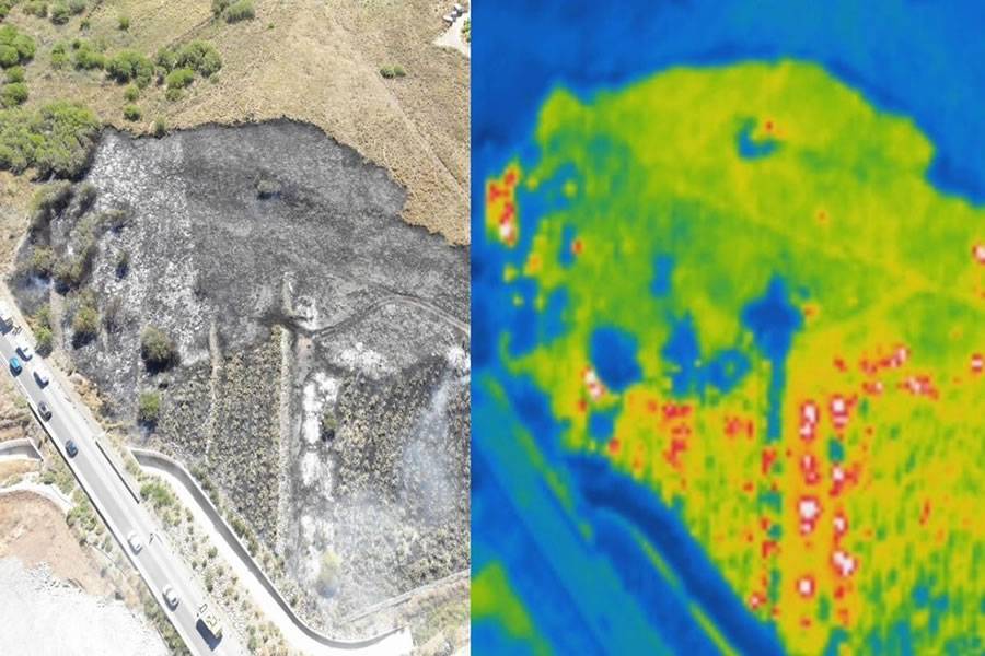 Drones were used for the first time to control the Santiago del Teide fire