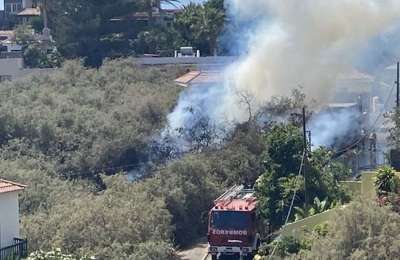 Firemen find a dead body in the yesterday’s fire outbreak in La Gomera