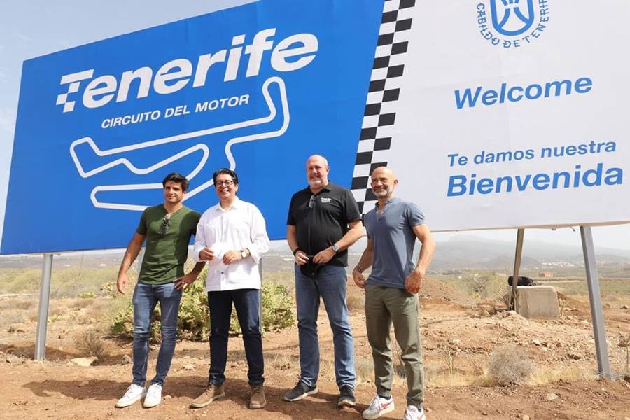 Sainz, Checa and Christine GZ drive the ‘first lap’ of Tenerife’s race track