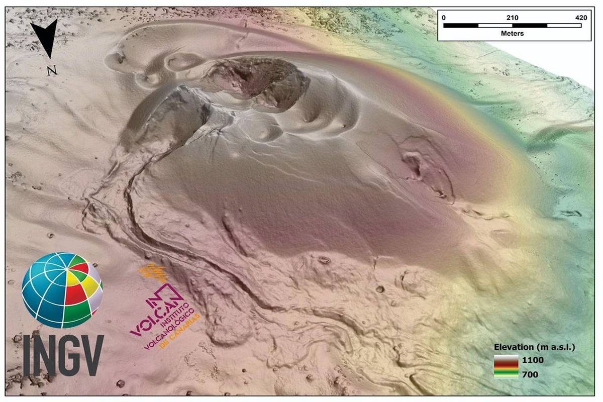 The first high-resolution digital model of the La Palma volcano is published  The first high-resolution digital model of the La Palma volcano is published
