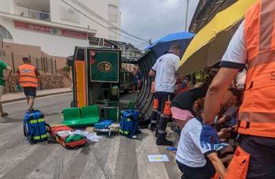 ‘Tourist train’ crashes injuring 11 people including 3 children 