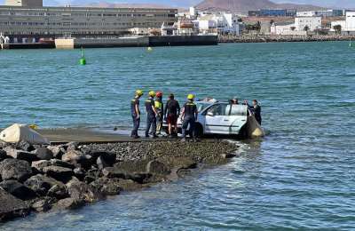 Two cars pulled from the sea after they ‘slid’ down ramps