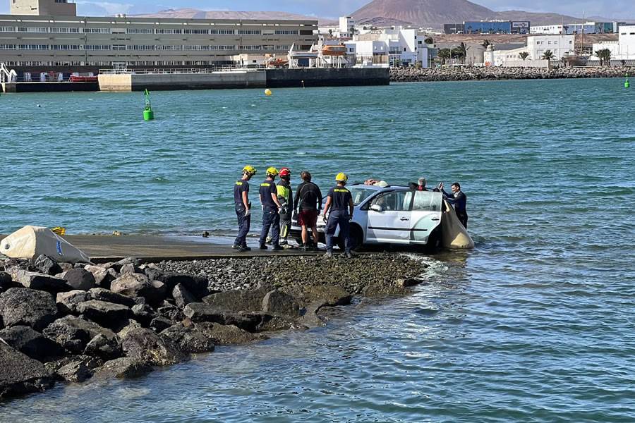 Two cars pulled from the sea after they ‘slid’ down ramps