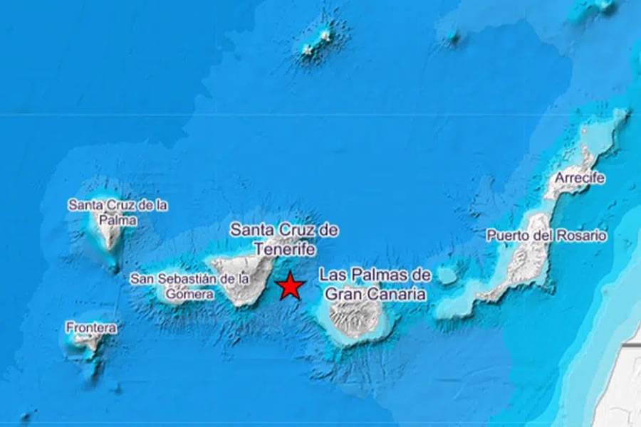 The IGN detect an earthquake in waters off the coast of Tenerife