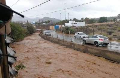 The effects of heavy rains are being felt in parts of the Canary Islands