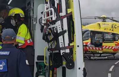 Motorcyclist in serious condition after hitting a wall joining TF-1 motorway