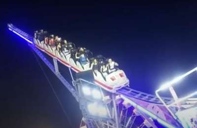 VIDEO: Scare at Canaries funfair as moment safety cable snaps on a ride is caught on film