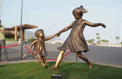 New statue ensures that the memory of Anna and Olivia will live on forever