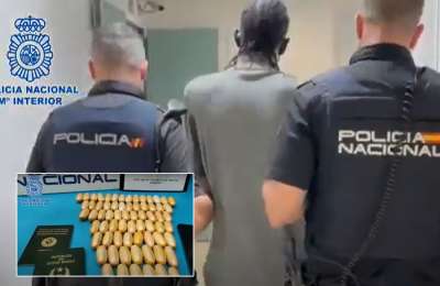 VIDEO: Drug mule arrested with 70,000 euros worth of cocaine in his body