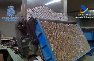 VIDEO: Police raid illegal tobacco factory exporting cigarettes to the UK 