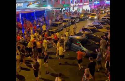 England and Wales football ‘fans’ clash in the south of Tenerife