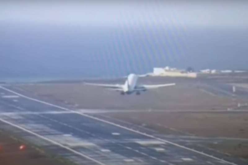 VIDEO: Strong winds prevent tourist planes from landing in Lanzarote