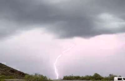 Thunder storm hits the south of Tenerife