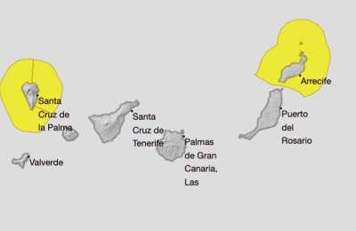 AEMET reduces the yellow weather warnings to two islands 