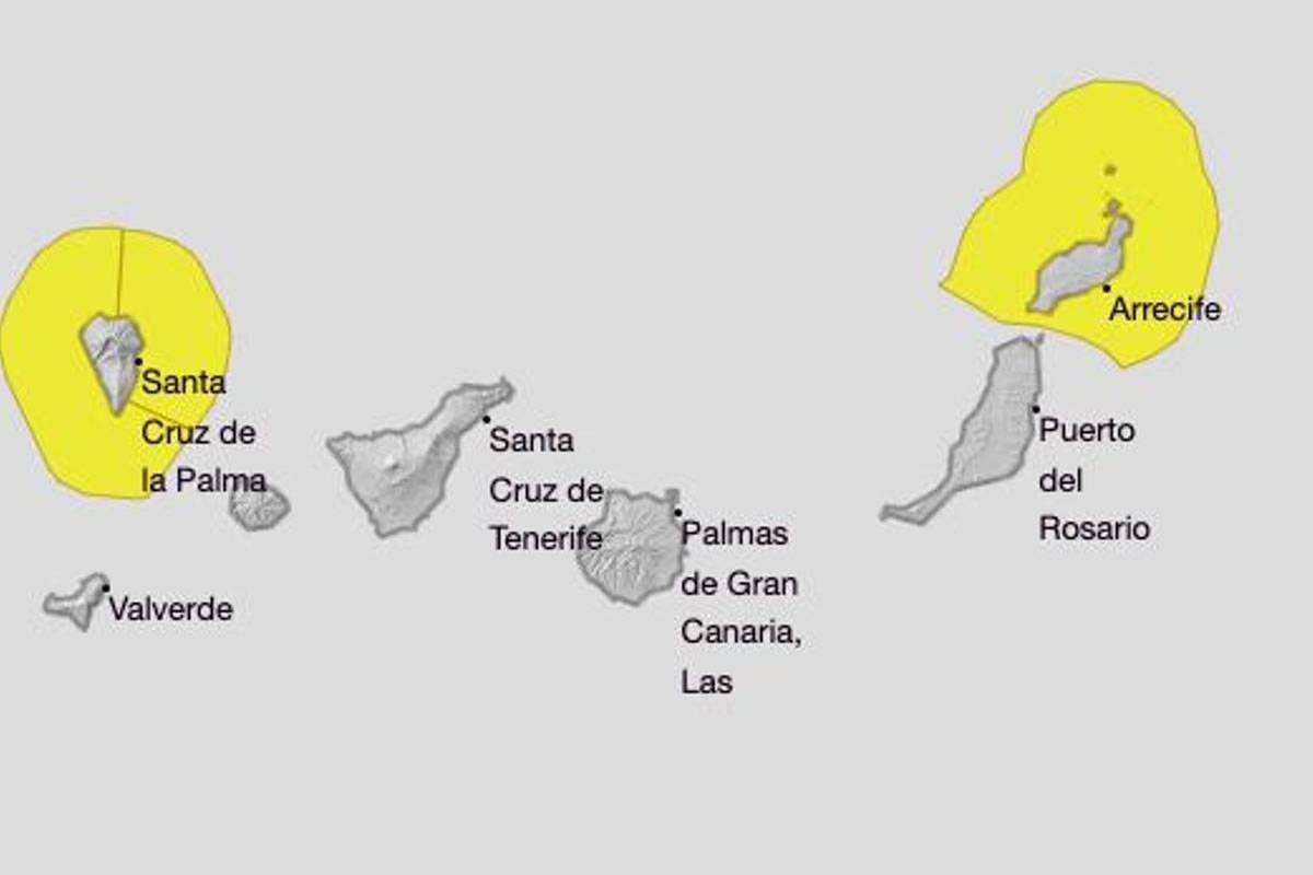 AEMET reduces the yellow weather warnings to two islands 
