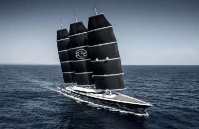 The $200 million super yacht, the Black Pearl, docks in Tenerife