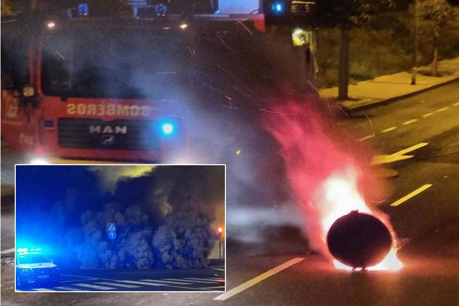 VIDEO: Smoke and fire is emitted from sewers in the streets of Tenerife