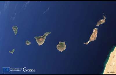 Sentinel-3 sends an impressive satellite image of the Canary Islands for Kings Day