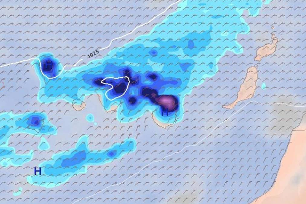 Abundant rains and more snow this week in the Canary Islands