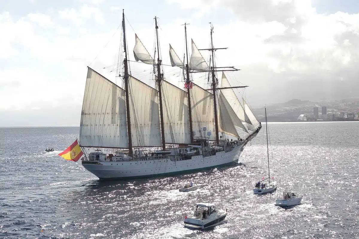 The Juan Sebastián de Elcano tall ship docks in Santa Cruz this Friday The Juan Sebastián de Elcano tall ship docks in Santa Cruz this Friday
