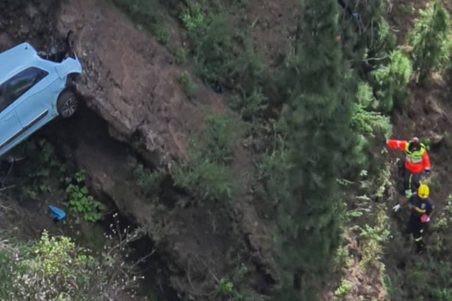The dead body of a woman is found in a car at the bottom of a ravine
