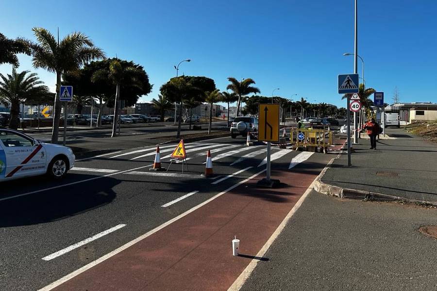 Work begins on the new 7km cycle lane in Santa Lucía