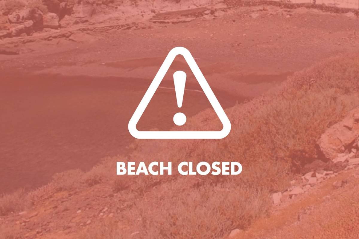 Beach in Costa Adeje closed due to high E.coli levels in the water Beach in Costa Adeje closed due to high E.coli levels in the water