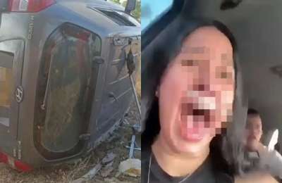 VIDEO: They crash car while recording a live video for TikTok