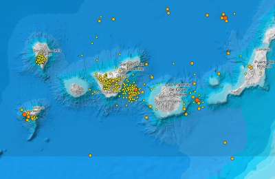 Why are there so many earthquakes between Gran Canaria and Tenerife? 