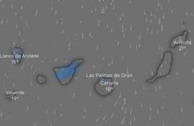 Rain is forecast on four of the Canary Islands this Easter weekend