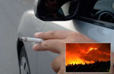 Throwing a cigarette butt out of a car window could mean a fine or prison in Spain
