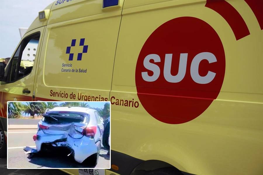Five injured, including a child under 5, in a multiple collision on the GC-1 motorway