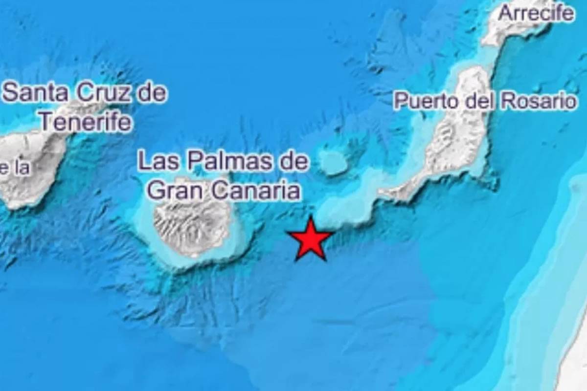 2.9 magnitude earthquake recorded between Gran Canaria and Fuerteventura