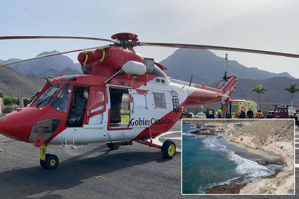 Tragic end for bather on a Costa Adeje beach in the south of Tenerife Tragic end for bather on a Costa Adeje beach in the south of Tenerife