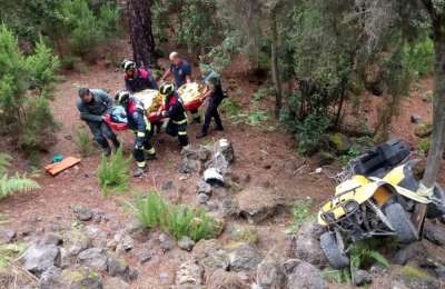 Two tourists badly injured in a quad accident in Tenerife
