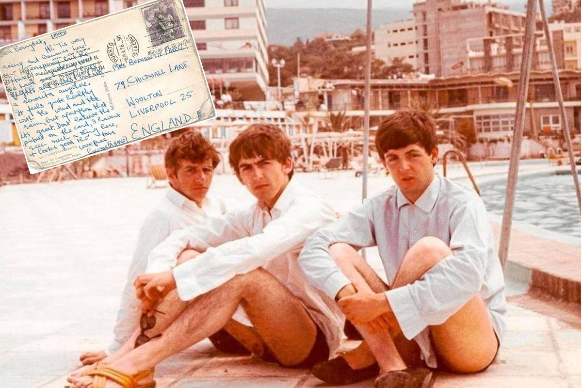 Reader contacts us with postcard sent from the Beatles in Tenerife 60 years ago