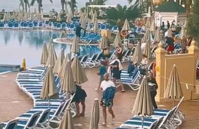 VIDEO goes viral showing the sunbed wars tourists’ face on holiday