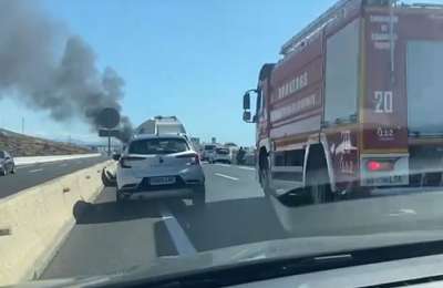 Fire on the TF-1 motorway causes long traffic jams