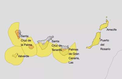 AEMET extend weather warnings until Tuesday that now include all islands