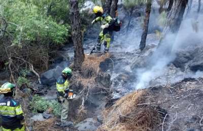 A tourist camping without permission is arrested for starting the forest fire in La Palma