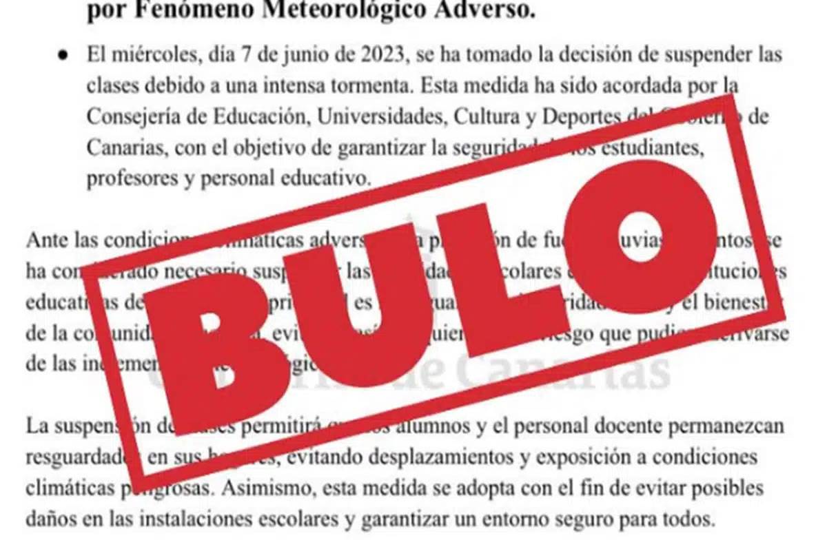FAKE NEWS: Schools are not closed because of Storm Oscar
