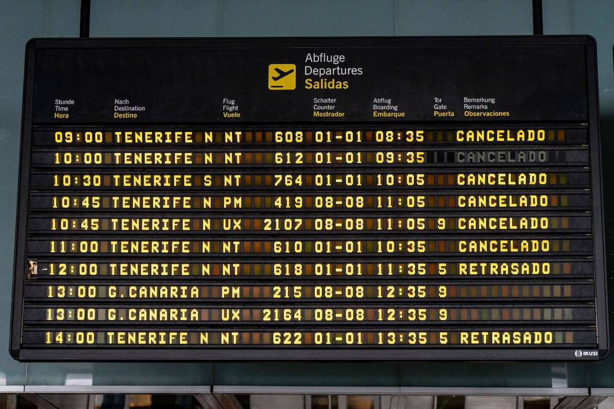 Storm Oscar hits the south of Tenerife with flights cancelled and delayed