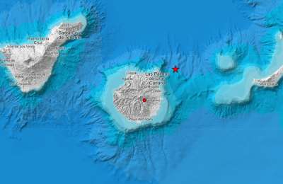 Two earthquakes of 2.5 magnitude are recorded in Gran Canaria
