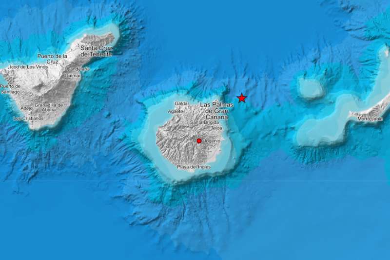 Two earthquakes of 2.5 magnitude are recorded in Gran Canaria