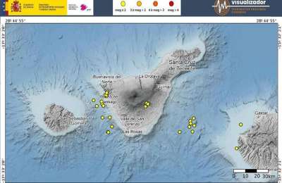 Tenerife is shaken by more than 40 earthquakes in 10 hours