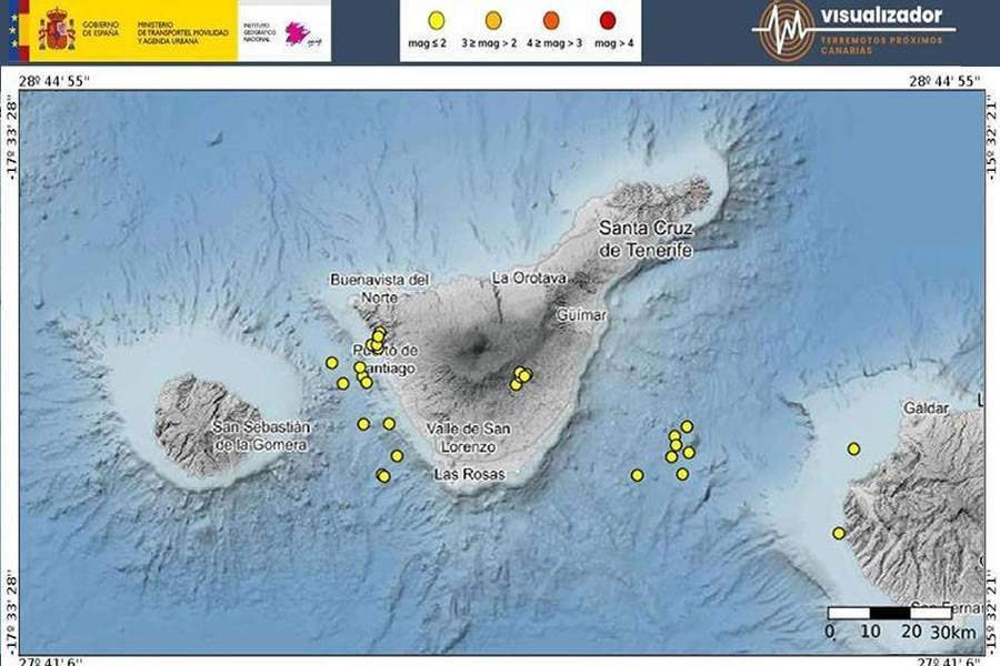 Tenerife is shaken by more than 40 earthquakes in 10 hours