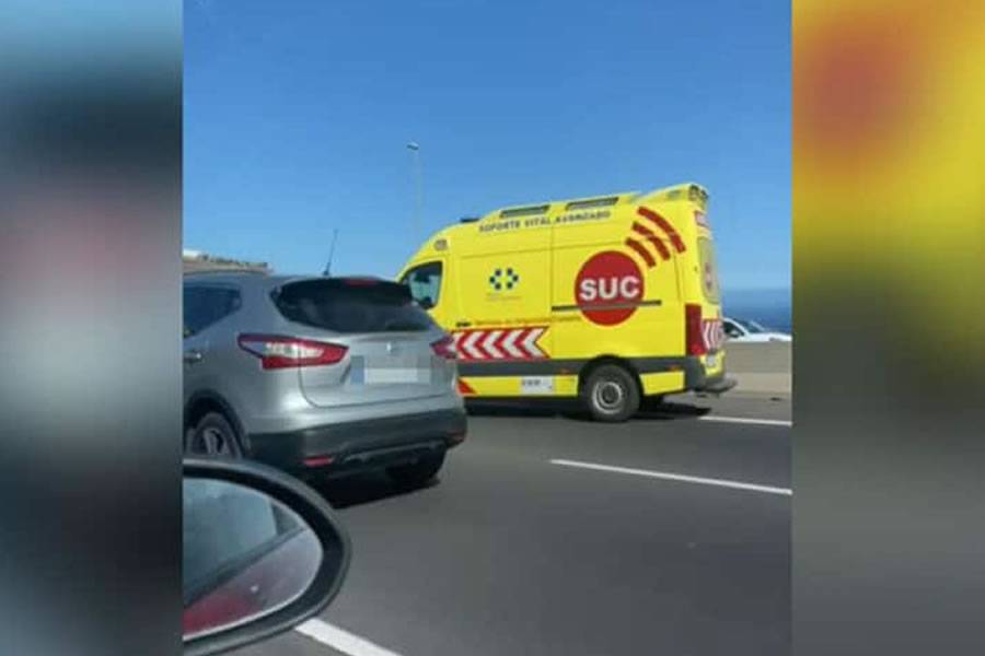 Two seriously injured in accident on the TF-1 motorway in south of Tenerife