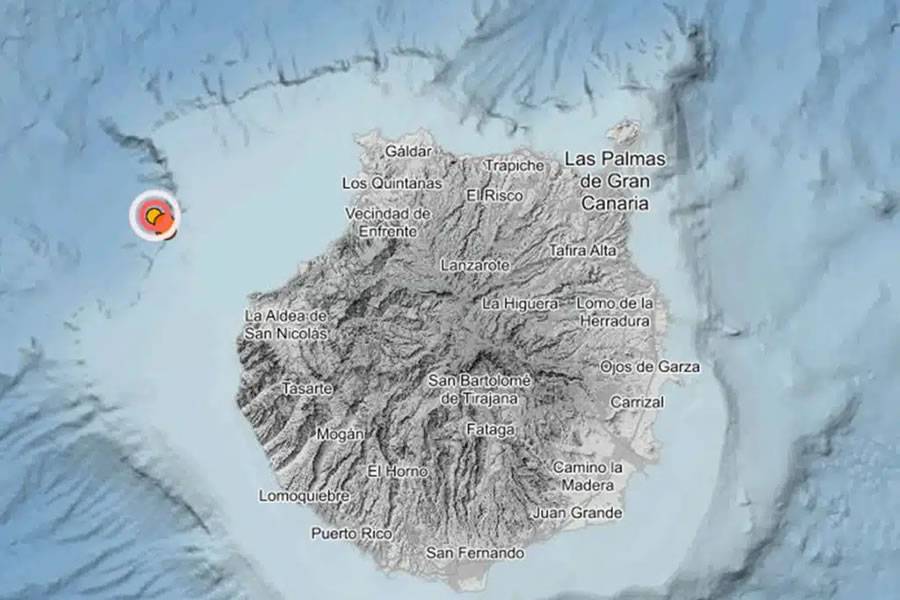 The west coast of Gran Canaria is shaken by three strong earthquakes