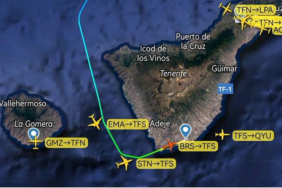 Canarian Weekly Priority landing for easyJet flight in Tenerife due